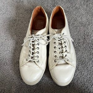 Frye Men’s White Leather Lace Up Sneakers